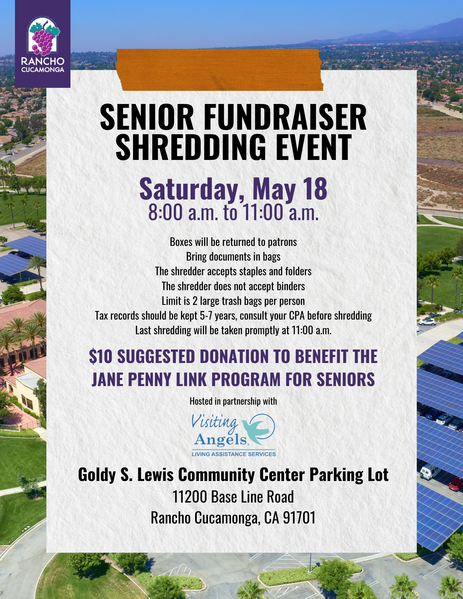Senior Shredding Fundraiser Event