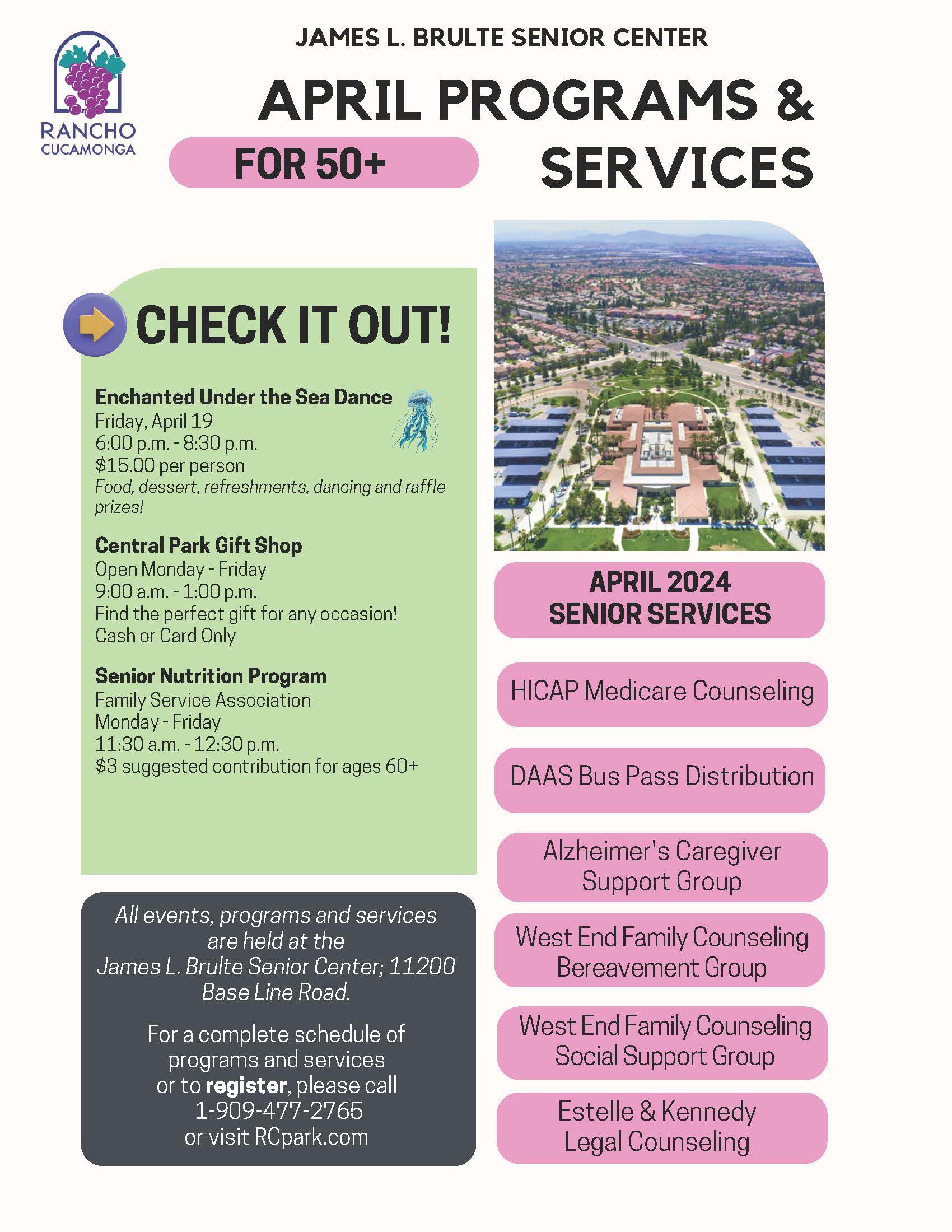 Senior April Programs and Activities