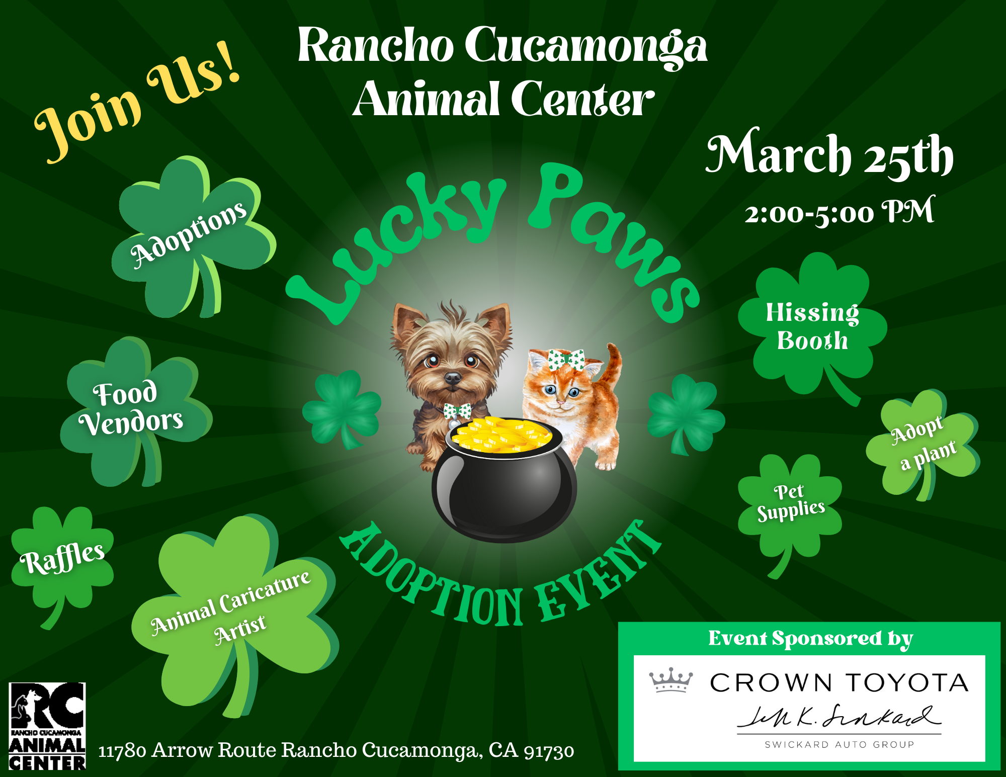 Lucky Paws Adoption Event Sponsored by Crown Toyota