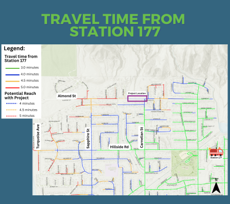 Almond Steet Travel Time to Station 177