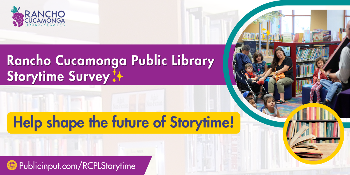 Rancho Cucamonga storytime survey header