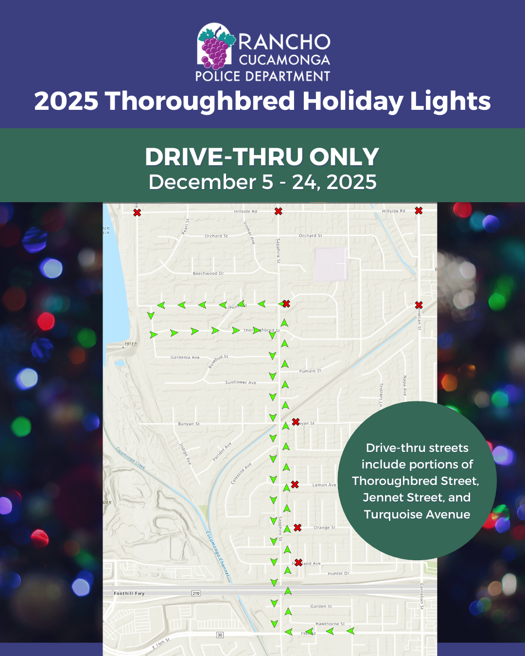 2025 Thoroughbred Lights map 