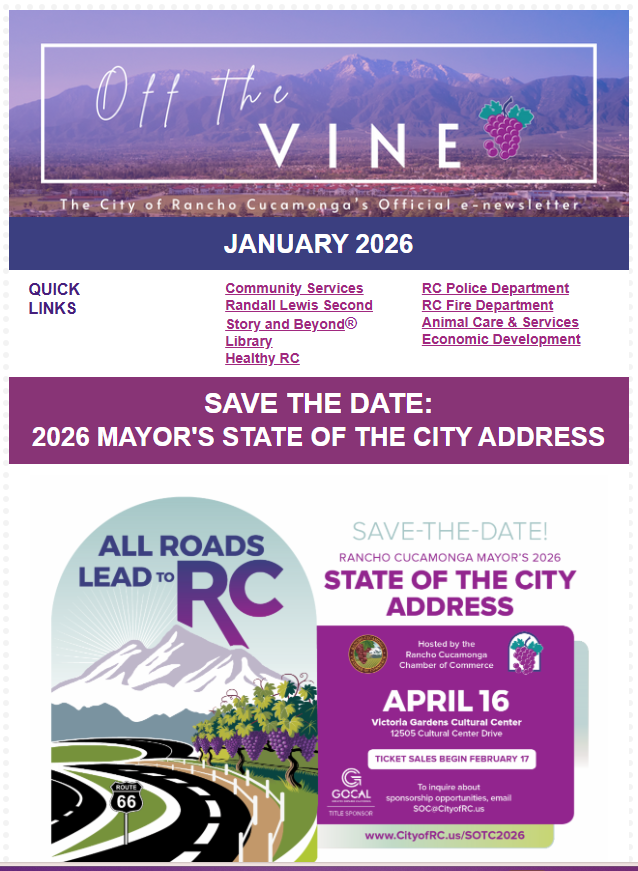 Off the Vine Newsletter - January 2026