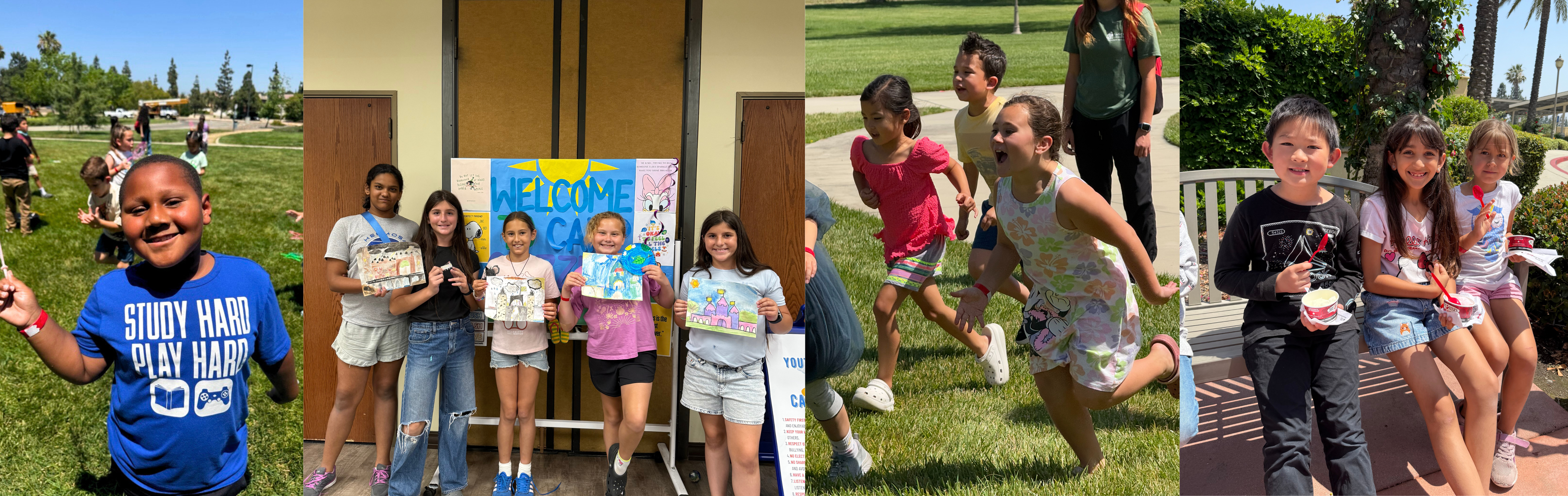 Youth summer camp kids banner