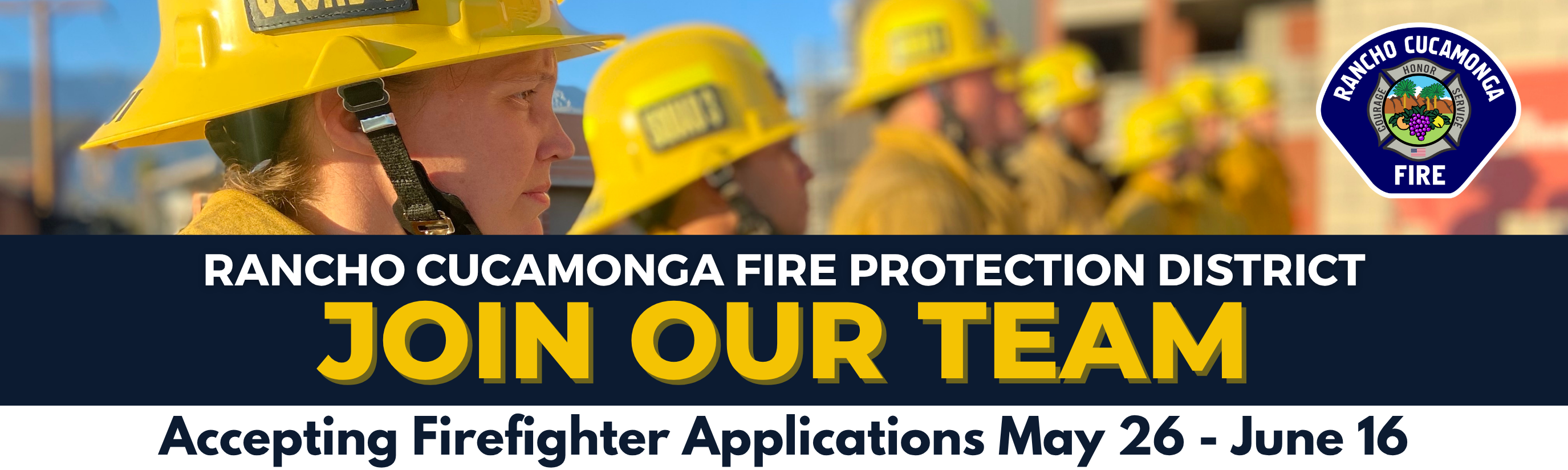 Firefighter recruits standing at attention waiting for further direction from their instructor