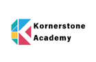 Logo for Kornerstone Academy featuring a geometric “K” symbol in multiple colors next to the school name