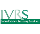 Logo displaying the large initials 'IVRS' in light green, with a dark green rectangular bar beneath that contains the text 'Inland Valley Recovery Services.