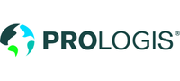 Logo featuring a circular graphic on the left made of abstract shapes in dark green, light green, and teal, forming a stylized globe. To the right, the word 'PROLOGIS' appears in bold dark green uppercase letters.