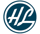 Logo consisting of stylized white letters 'H' and 'L' inside a dark teal circle with a thin white border. The letters have smooth, flowing curves, forming a connected emblem.