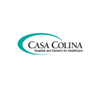 Logo for Casa Colina consisting of a teal curved swoosh encircling the left side of the name. The text 'Casa Colina' appears in large black serif letters, with smaller text underneath reading 'Hospital and Centers for Healthcare.' The background is transparent.