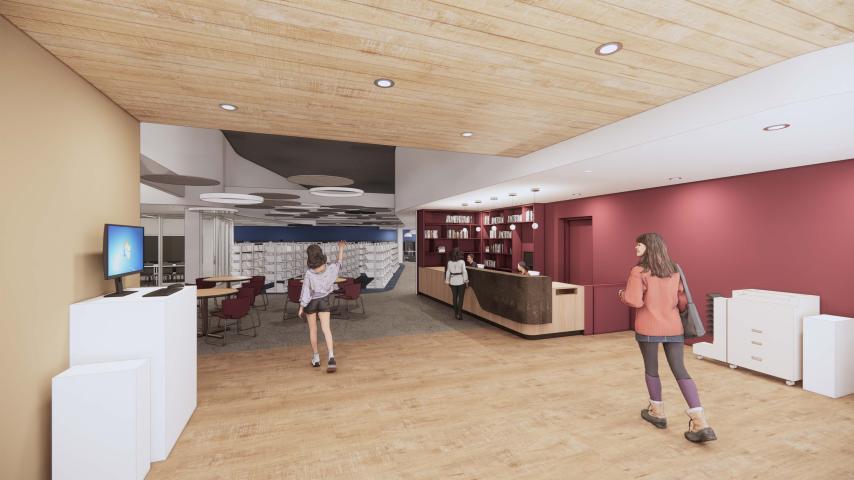 Rendering of Westside Library