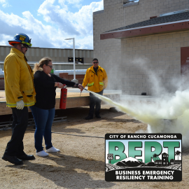 BERT logo with Fire Extinguisher Training
