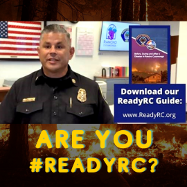 Photo of Deputy Fire Chief and ReadyRC Guide pamphlet