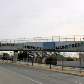 Route 66 West Gateway Bridge entrance to Rancho Cucamonga photo