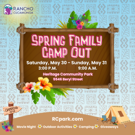 Spring Family Camp Out. Hawaiian design.
