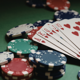 Poker chips and cards 