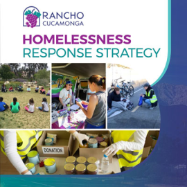 Homelessness Response Strategy cover with images of programs and services